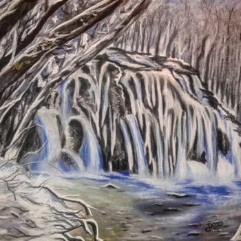 제목이 "la  cascade gelée"인 그림 Dom Art 44로, 원작, 파스텔