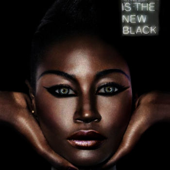 Digital Arts titled "Black is the new bl…" by Dodi Ballada, Original Artwork, Digital Painting