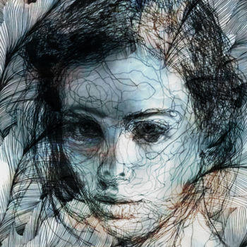 Digital Arts titled "L'étrange suicide" by Dodi Ballada, Original Artwork, Digital Painting
