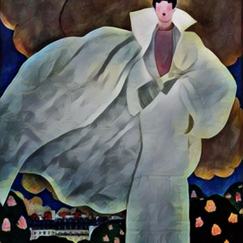 Digitale Kunst mit dem Titel "The dress" von Dodi Ballada, Original-Kunstwerk, Digitale Malerei