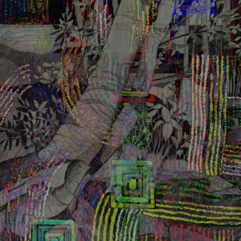 Digitale Kunst mit dem Titel "the bush" von Dodi Ballada, Original-Kunstwerk, Digitale Malerei