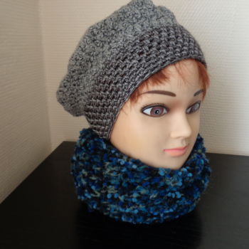 Artcraft titled "SNOOD BLEU" by Domcreations35, Original Artwork, Scarves & Wraps