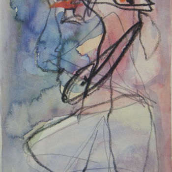 绘画 标题为“Opera n°57 -L'uomo…” 由Solis, 原创艺术品, 彩画