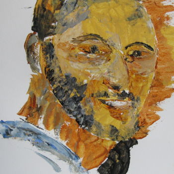 绘画 标题为“portrait-acrylique-…” 由Bertrand Domin, 原创艺术品, 丙烯