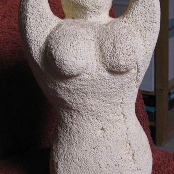 Skulptur mit dem Titel "retrouvailles-2009" von Bertrand Domin, Original-Kunstwerk, Gips