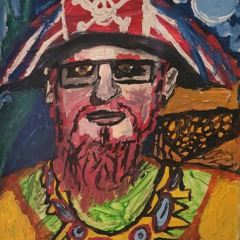 Painting titled "Pirata, pirata" by Dalca, Original Artwork, Acrylic Mounted on Wood Stretcher frame