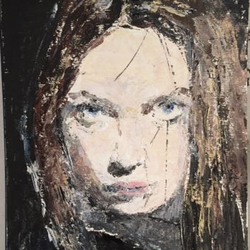 Peinture intitulée "Portrait de Sarah" par Dominique Dève, Œuvre d'art originale, Acrylique