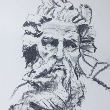 Dessin intitulée "Classic Study 2" par Dominique Dève, Œuvre d'art originale, Fusain