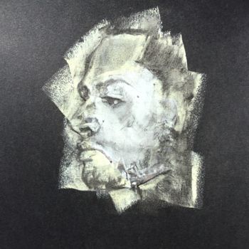 Рисунок под названием "Dunn" - Dominique Dève, Подлинное произведение искусства, Древесный уголь