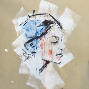 Dessin intitulée "Marianne 2019" par Dominique Dève, Œuvre d'art originale, Fusain