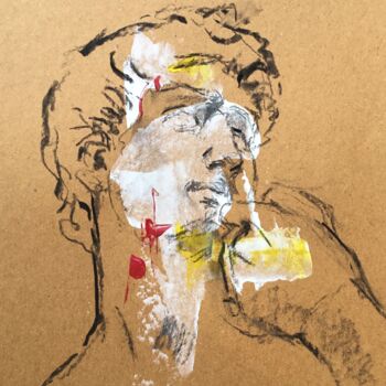 Drawing titled "Classic Study David…" by Dominique Dève, Original Artwork, Charcoal