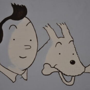 Fotografía titulada "Tintin et Milou" por Dominique Goujard, Obra de arte original