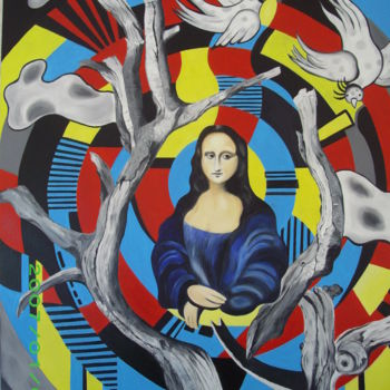 Картина под названием "labyrinthe" - Dominique Viguereux, Подлинное произведение искусства, Масло