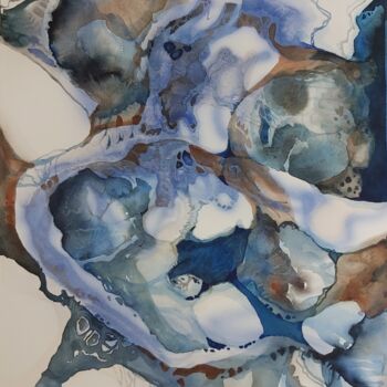 Malerei mit dem Titel "Deep Waters" von Donna Acheson Juillet, Original-Kunstwerk, Aquarell