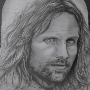 Drawing titled "Aragorn" by Don Pritchett, Original Artwork, Other