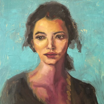 Pittura intitolato "Portrait" da Donya Mo, Opera d'arte originale, Olio