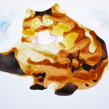 Картина под названием "cats and dogs 阿猫阿狗" - Dongsheng Guan, Подлинное произведение искусства