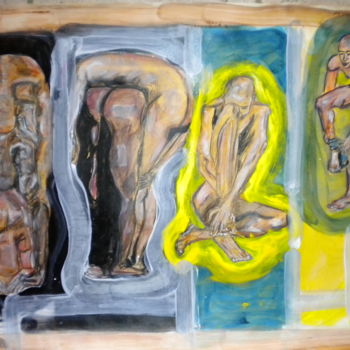 Painting titled "UNO.DOS.TRES.Y TAMB…" by Herve Yann Dubois, Original Artwork, Gouache