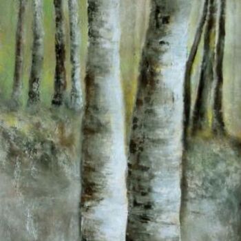 Painting titled "Sous bois 2" by Monique Ducarton, Original Artwork