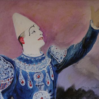 Schilderij getiteld "le-clown-blanc.jpg" door Gérard Duchêne, Origineel Kunstwerk, Acryl