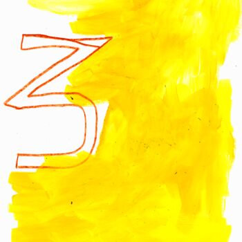 Σχέδιο με τίτλο "Zellow_Yellow" από Dusan Stosic, Αυθεντικά έργα τέχνης, Ακρυλικό