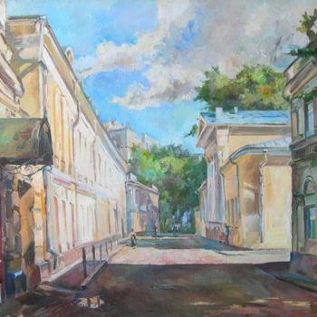 Malerei mit dem Titel "Потаповский переуло…" von Dmitry Veltishchev, Original-Kunstwerk