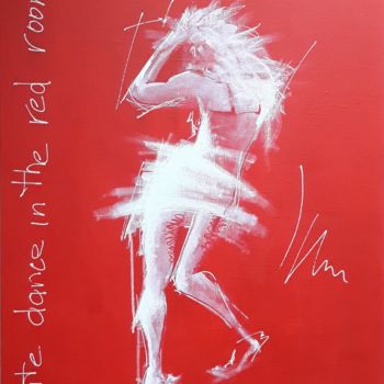 Peinture intitulée "white dance in the…" par Dzm, Œuvre d'art originale, Acrylique