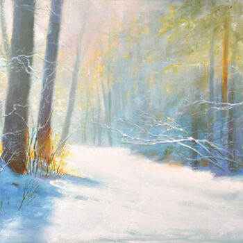 "Winter Walk" başlıklı Tablo Ed Little tarafından, Orijinal sanat, Petrol