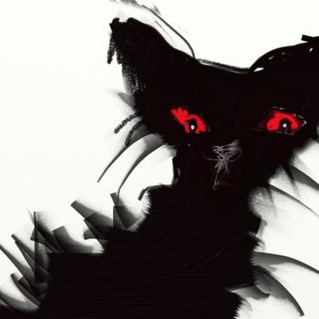 Arte digital titulada "gato-negro.jpg" por Eddy Sequera, Obra de arte original