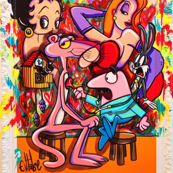 Pintura titulada "Le coup de coeur de…" por Eddy Vitalone, Obra de arte original, Acrílico Montado en Bastidor de camilla de…