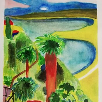 Peinture intitulée "Souvenir de Nice 2" par Eddy Legrand, Œuvre d'art originale, Aquarelle