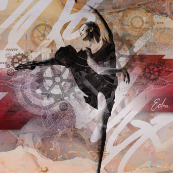 Grafika cyfrowa / sztuka generowana cyfrowo zatytułowany „Elégance” autorstwa Eden, Oryginalna praca, 2D praca cyfrowa Zamon…