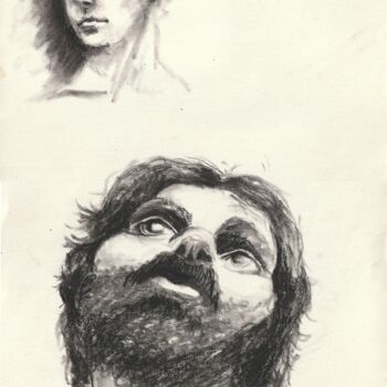 Drawing titled "désaccord" by Edith Bos Boyer (EDITH DONC), Original Artwork, Charcoal