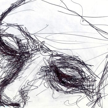 Dibujo titulada "Liseuse" por Edith Donc, Obra de arte original, Bolígrafo