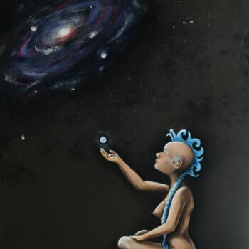 Drawing titled "Galaxie" by Edith Stenven, Original Artwork, Pastel