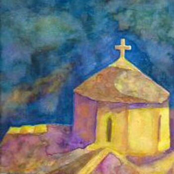 Malerei mit dem Titel "Skopelos" von Edith Fiamingo, Original-Kunstwerk, Öl
