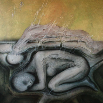 Pittura intitolato "Grieving-process.jpg" da Ed Schaap, Opera d'arte originale, Acrilico