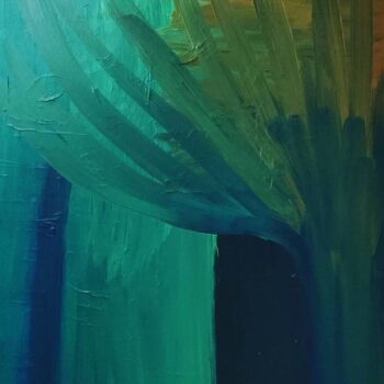Pintura titulada "Bamboo in the wind" por Eduardo Vidal, Obra de arte original, Acrílico