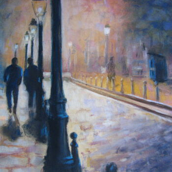 Peinture intitulée "Paris au coeur de l…" par Edwige Figura, Œuvre d'art originale, Pastel