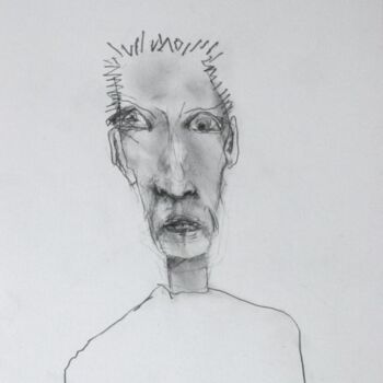 Drawing titled "self-portrait" by Edward Chernesky, Original Artwork