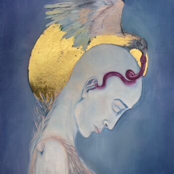 Malarstwo zatytułowany „Shamanic healing” autorstwa Ega, Oryginalna praca, Olej