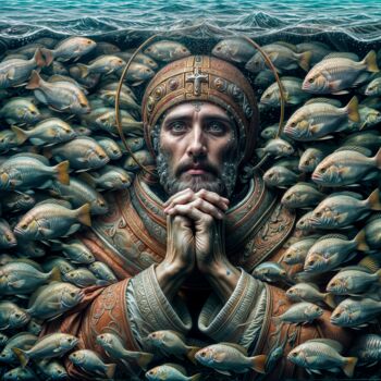 Digitale Kunst getiteld "Underwater_56" door Egidoro, Origineel Kunstwerk, AI gegenereerde afbeelding