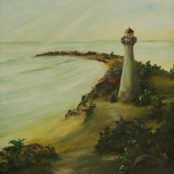 Painting titled "Lighthouse" by Egle Ojasoo, Original Artwork, Acrylic