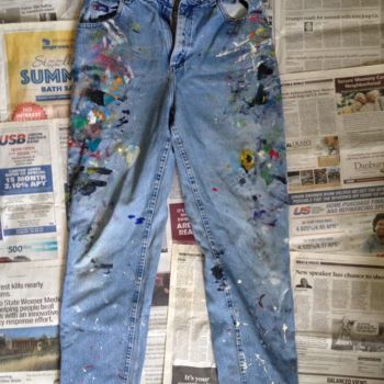 Painting titled "Jeans #5" by Oberlin The Artist, Original Artwork, Acrylic