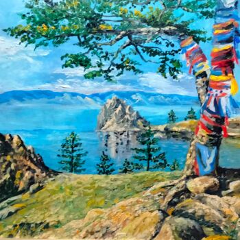 Pintura titulada "Дерево счастья" por Ekaterina Gladkova, Obra de arte original, Oleo
