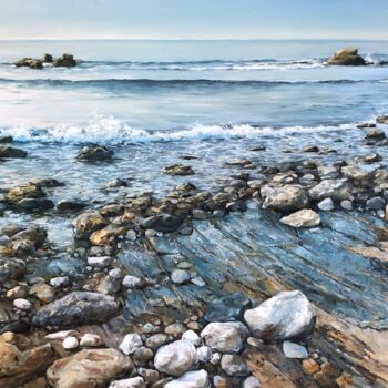 Malarstwo zatytułowany „Blue beach” autorstwa Ekaterina Shenayeva, Oryginalna praca, Akryl