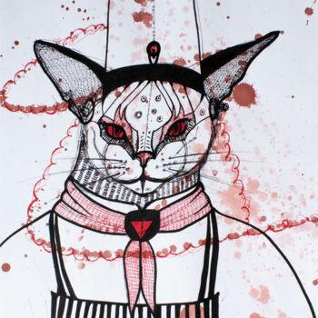 "CATS_2" başlıklı Resim Екатерина Захарова tarafından, Orijinal sanat, Işaretleyici