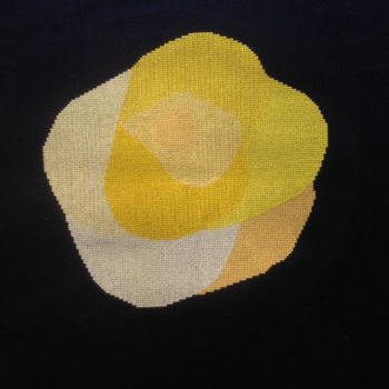 「7 nuances du jaune」というタイトルのテキスタイルアート Ekaterina Igorevnaによって, オリジナルのアートワーク