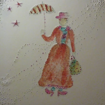 Textile Art titled "Mary Poppins vola v…" by Manuela Merani, Original Artwork