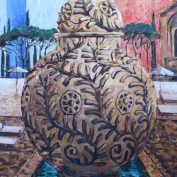 Schilderij getiteld "Vase with resources…" door Elena Done, Origineel Kunstwerk, Olie
